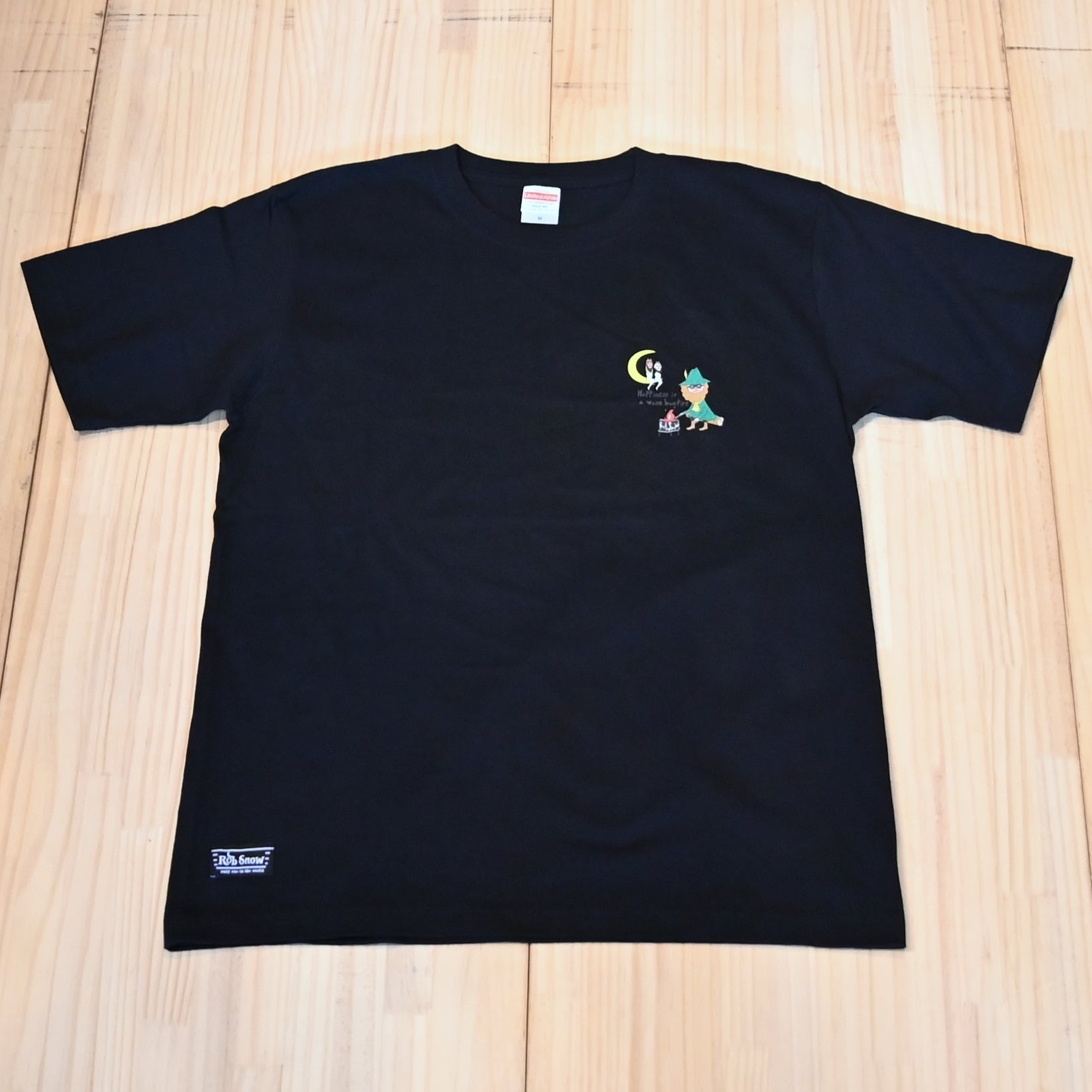 chi-bee × RobSnow 6.2oz プレミアム Tシャツ【ブラック】