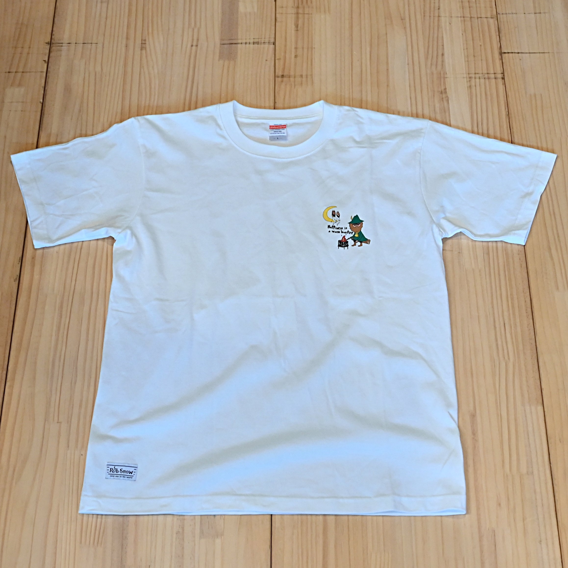 chi-bee × RobSnow 6.2oz プレミアムTシャツ【ホワイト